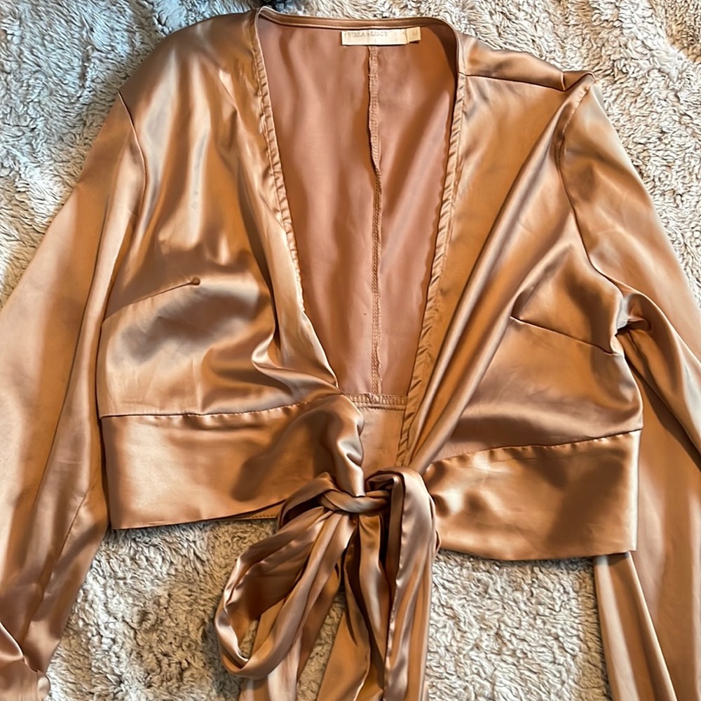Tie front crop top